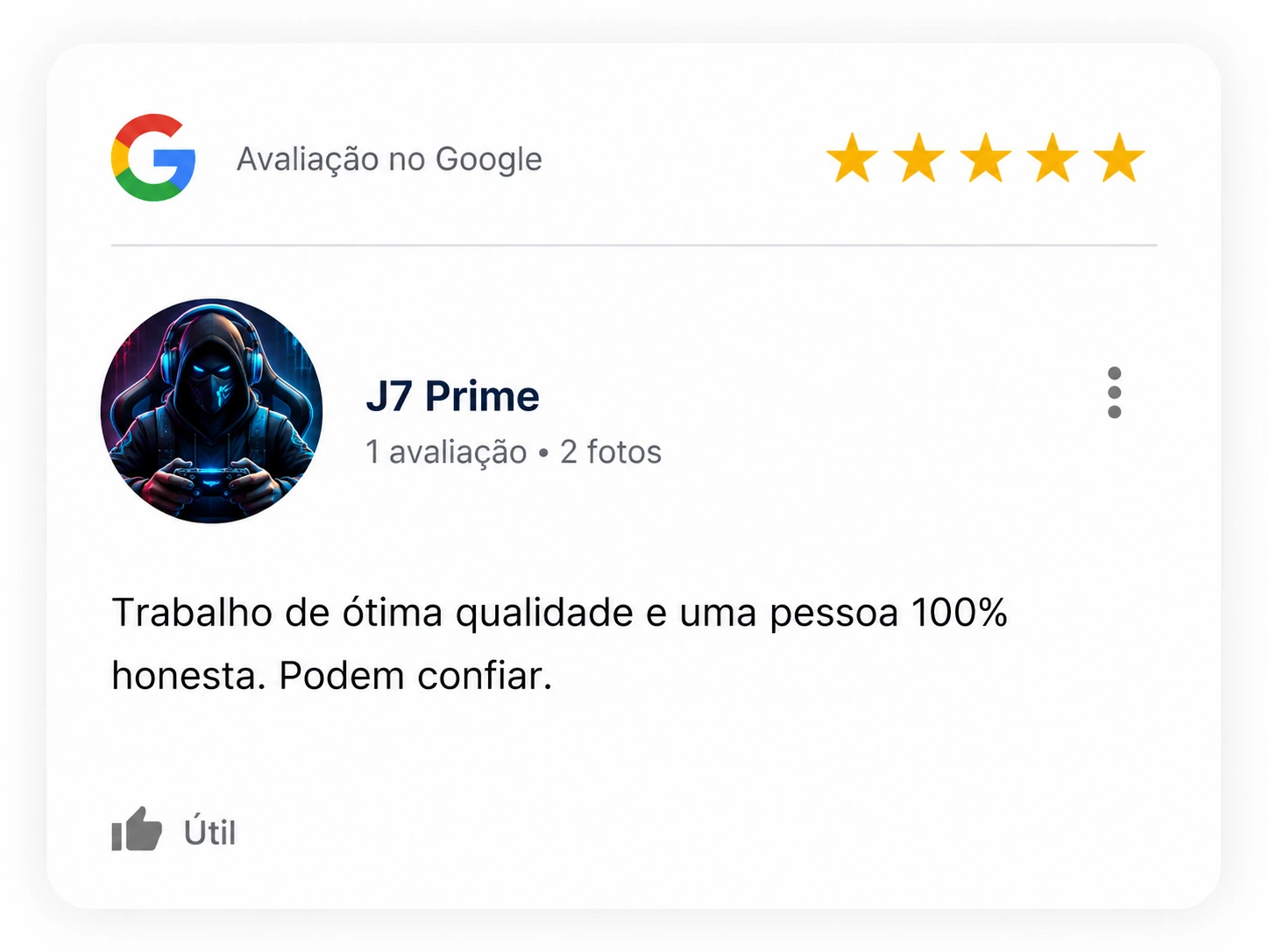Avaliação de Magno Leonardo no Google